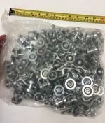 Steel Ball Bearing Swivel Roller for Industrial Curtains - 90 lbs capacity - Bag of 50 units
