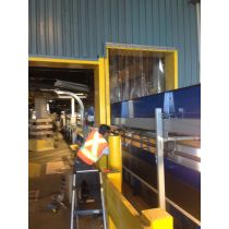 Conveyor Strip Door Curtain - 48 in. Width X 36 in. Height - Standard Smooth (Clear) - 8 in. Strips with 50% overlap