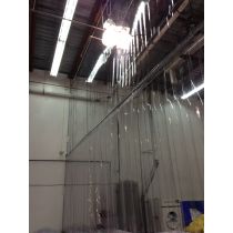 PVC Strips and Solid Curtain - 40 ft. Width X 26 ft. Height - Custom Colors Available