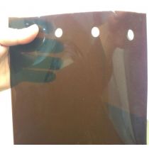 Vinyl Strips - Door Replacement Strips - Amber Weld Strip - 12in. width (thickness: 0.12 in.) X 174 in. (14 ft 6 in.) height - Pack of 6 Strips