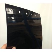Vinyl Strips - Door Replacement Strips - Black Opaque Strip - 12in. width (thickness: 0.12 in.) X 158 in. (13 ft 2 in.) height - Pack of 4 Strips