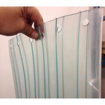 Vinyl Strips - Door Replacement Strips - Low Temp Ribbed - 8 in. width (thickness: 0.072 in.) X 78 in. (6 ft 6 in.) height - Pack of 4 Strips