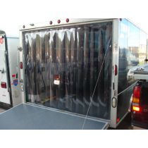 Truck and Trailer Strip Door - 36 in. X 84 in. Clear Smooth 4 in Strips with 1 in overlap on each side ( 50% ) common door kit (Hardware included)