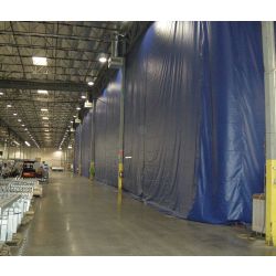 Warehouse Divider Industrial Curtain -  Width 12 ft. X Height 8 ft. - 18 oz Fire Rated Curtain