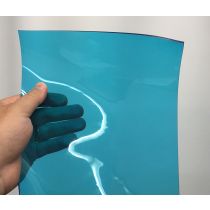 Vinyl Strips - Door Replacement Strips - Light Blue (Semi-transparent)